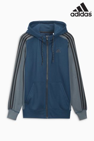 adidas Navy 3 Stripe Essential Hoody